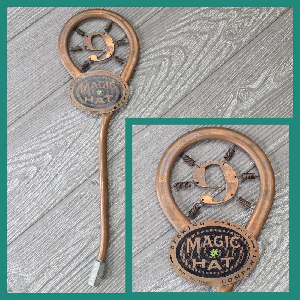 MAGIC HAT - #9 - PALE ALE - COPPER BEER TAP HANDLE 14" High Collectable Unique